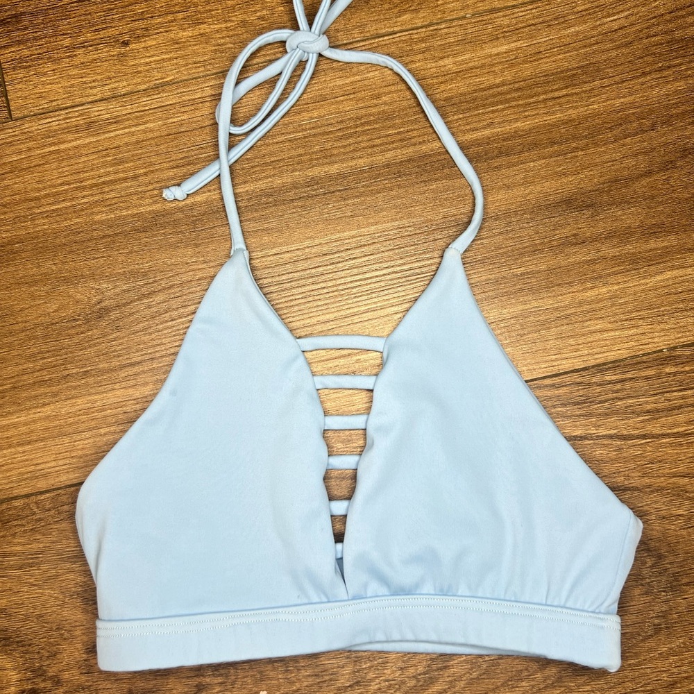 Light Blue Halter Second Skin Dance Top